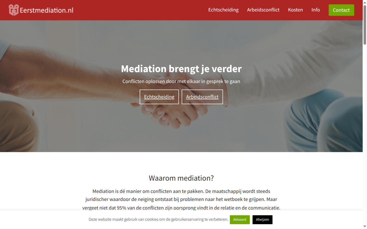 Eerst Mediation website