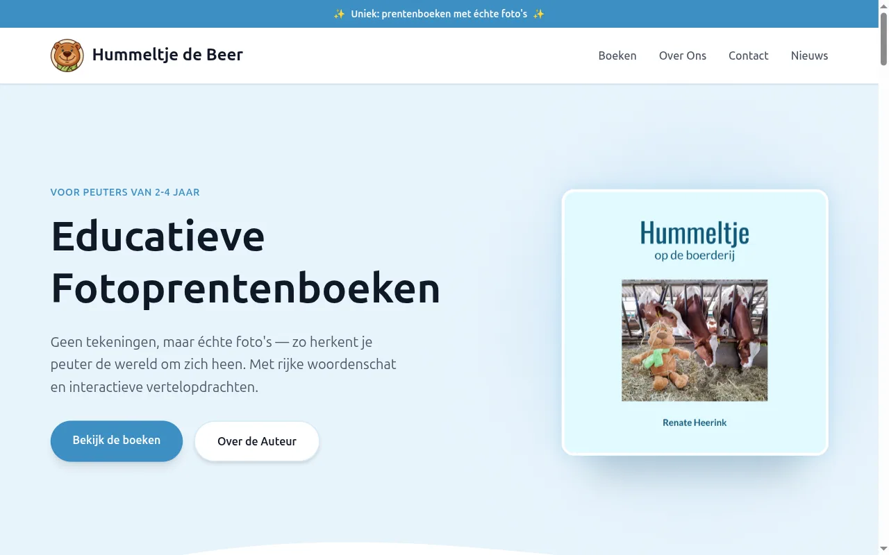 Hummeltje de Beer website